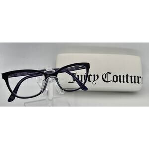 Juicy Couture JU 193 Cat Eye Eyeglasses Black Purple Designer w Case 140 Bd3